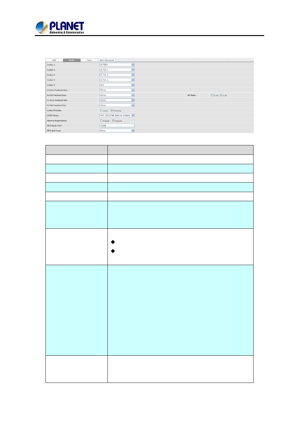 2 audio | PLANET VGW-400FO User Manual | Page 41 / 80