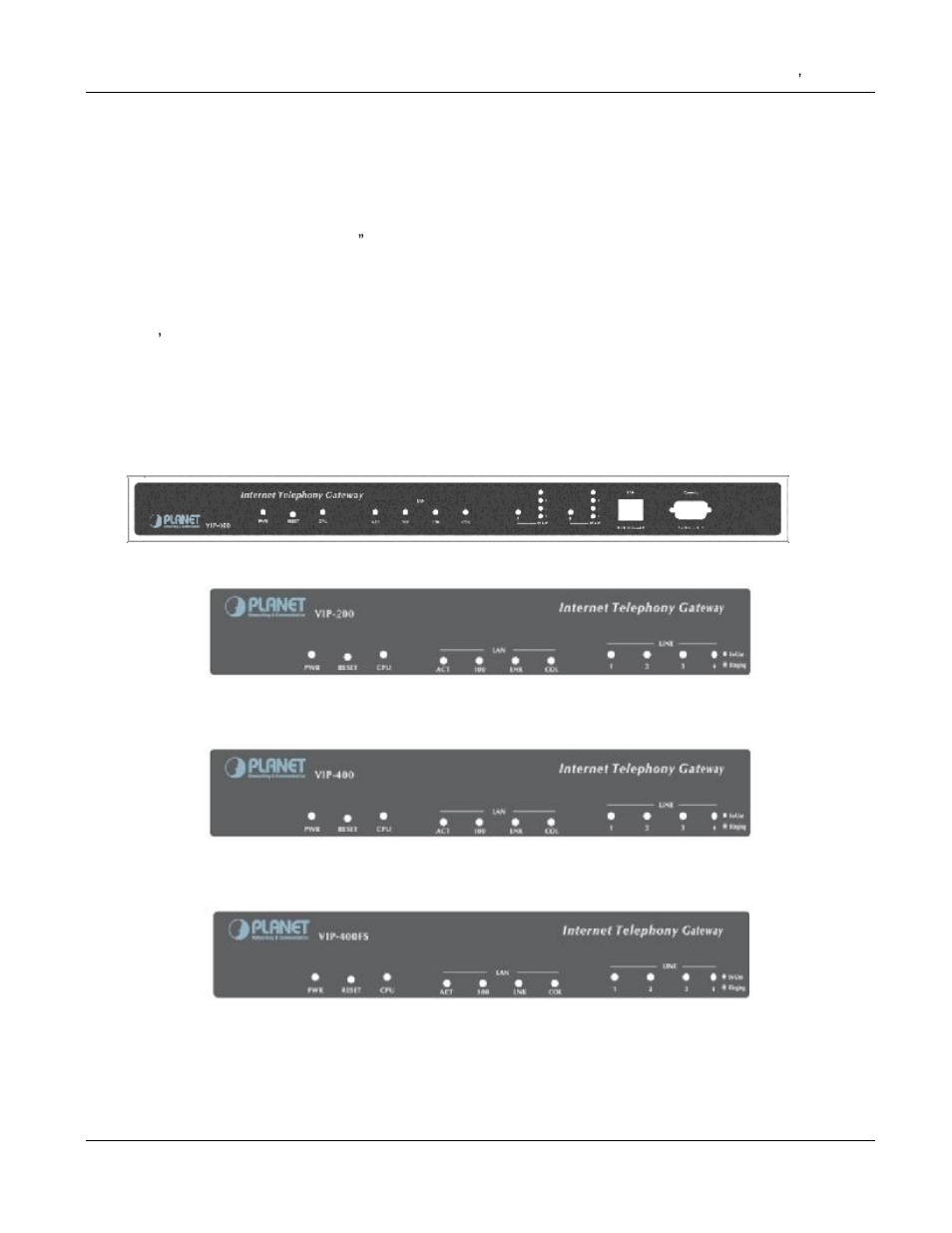 3 package contents, 4 front panel | PLANET VIP-000 User Manual | Page 16 / 130