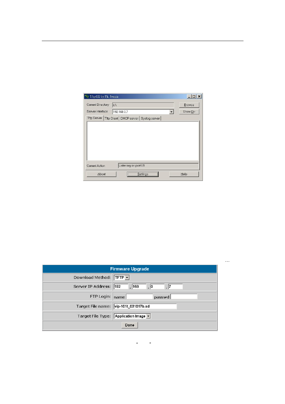 Preparation on tftp server side, Firmware upgrade steps on vip-101t | PLANET VIP-101T User Manual | Page 33 / 34