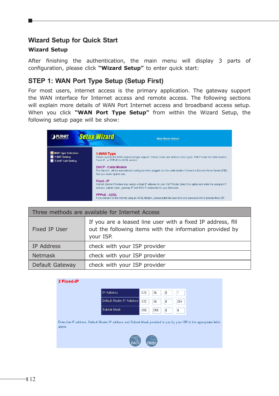 PLANET VIP GW User Manual | Page 12 / 20