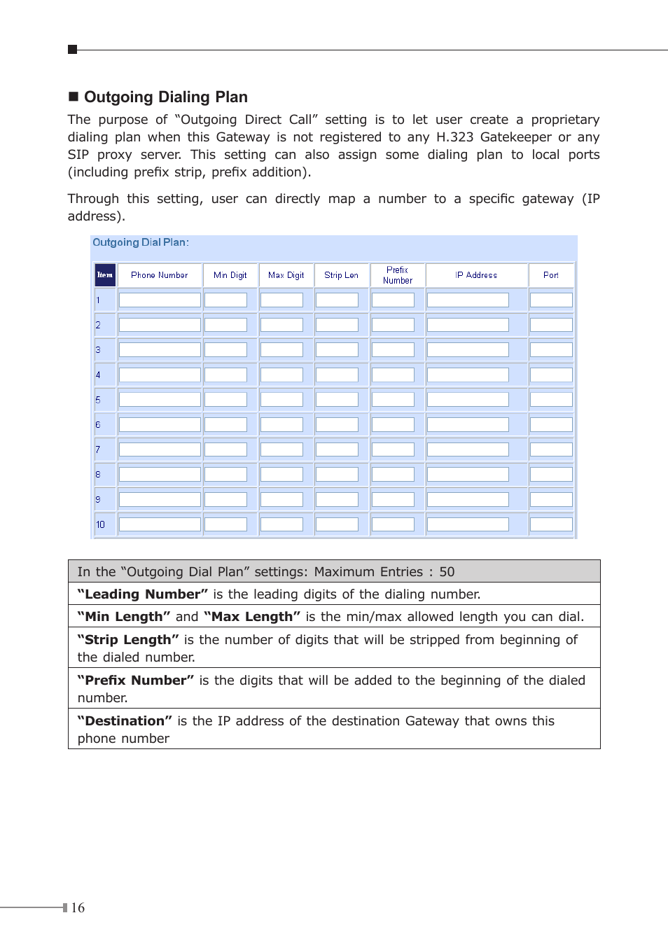 PLANET VIP GW User Manual | Page 16 / 20