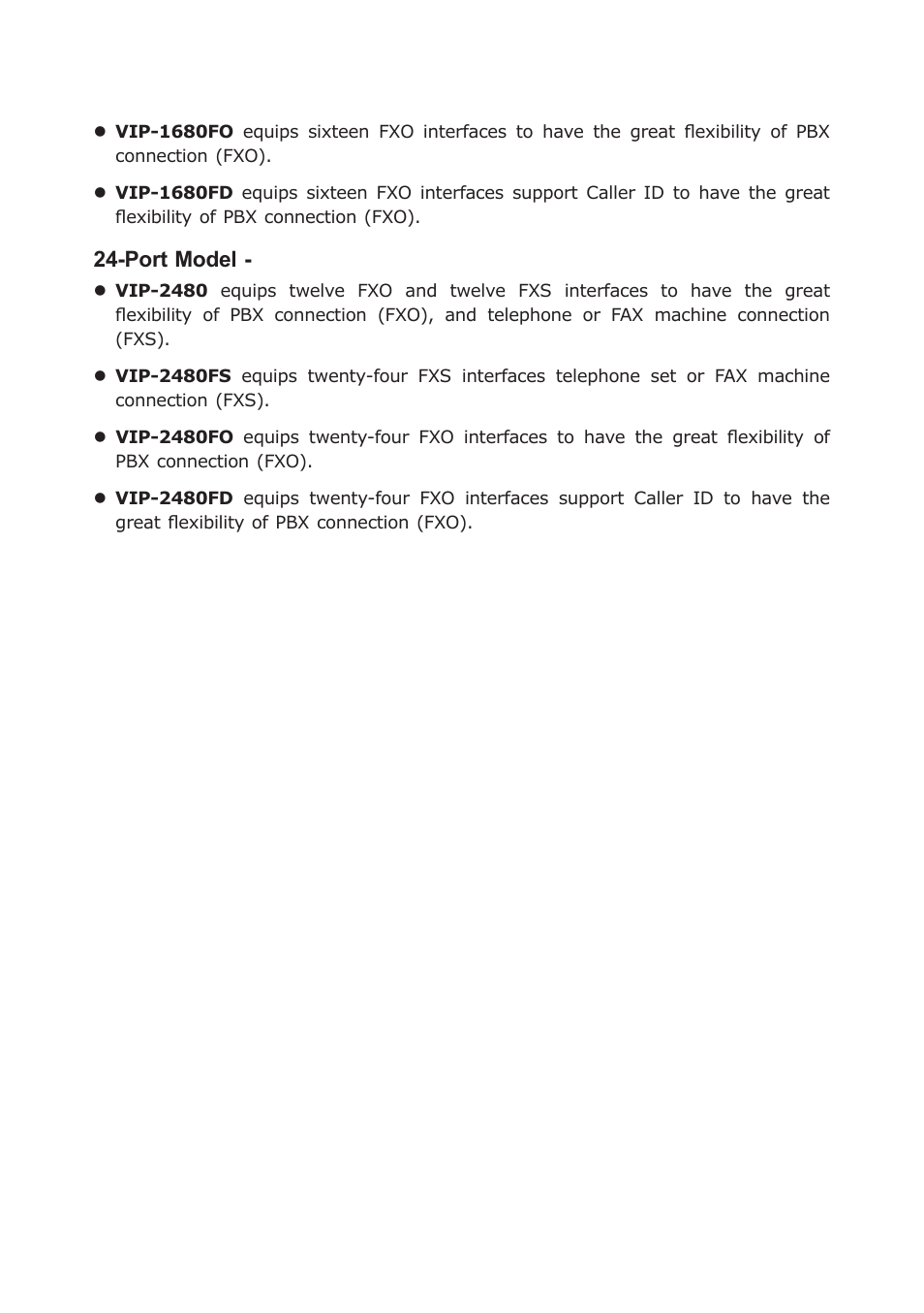 Port model | PLANET VIP GW User Manual | Page 3 / 20