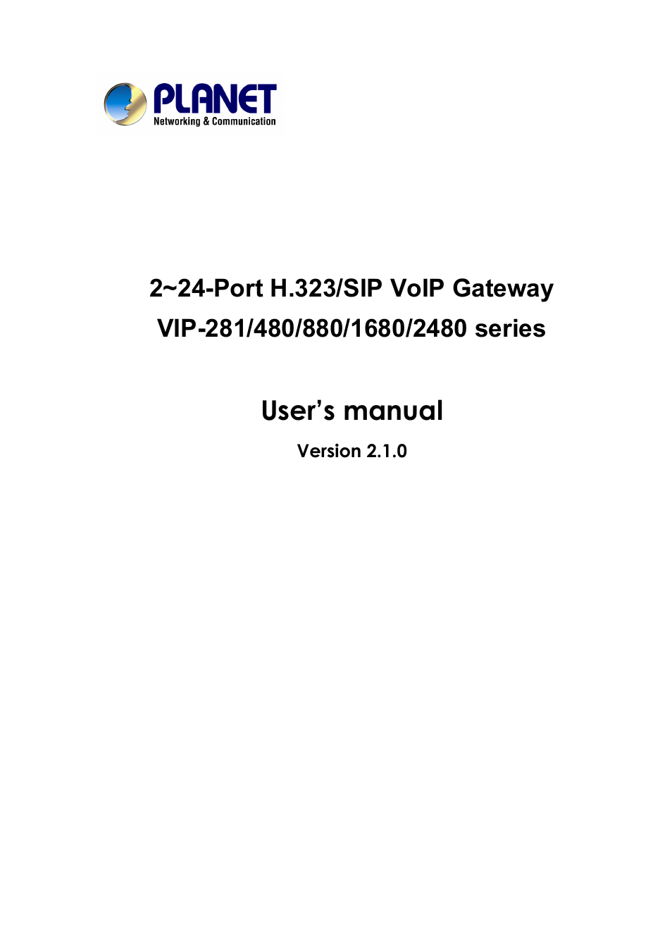 PLANET VIP-1680 User Manual | 93 pages