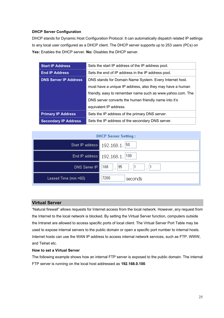 Virtual server | PLANET VIP-1680 User Manual | Page 25 / 93