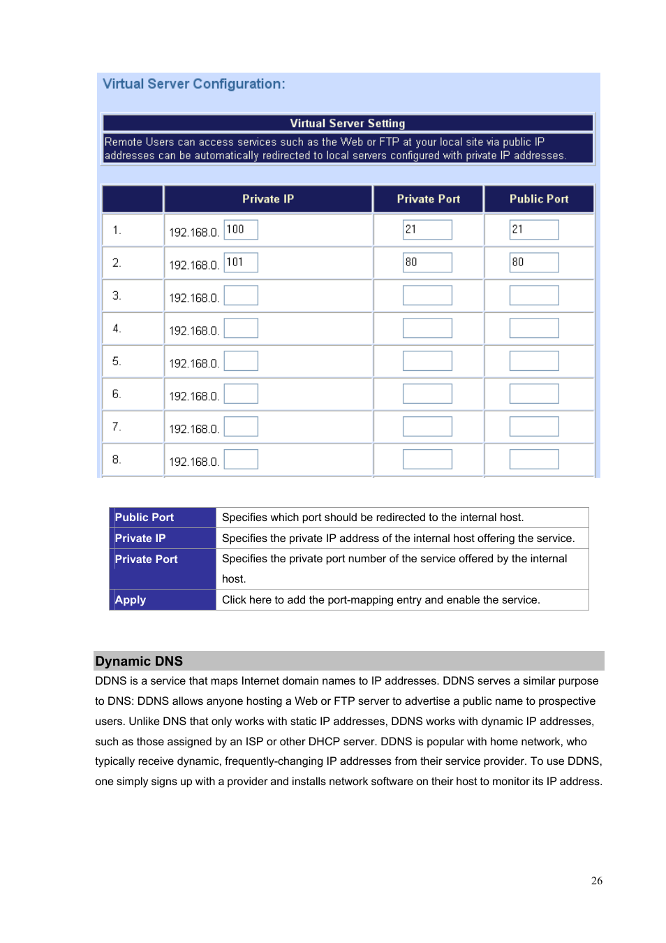 Dynamic dns | PLANET VIP-1680 User Manual | Page 26 / 93