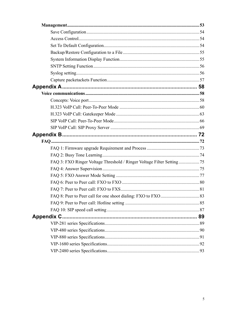 PLANET VIP-1680 User Manual | Page 5 / 93