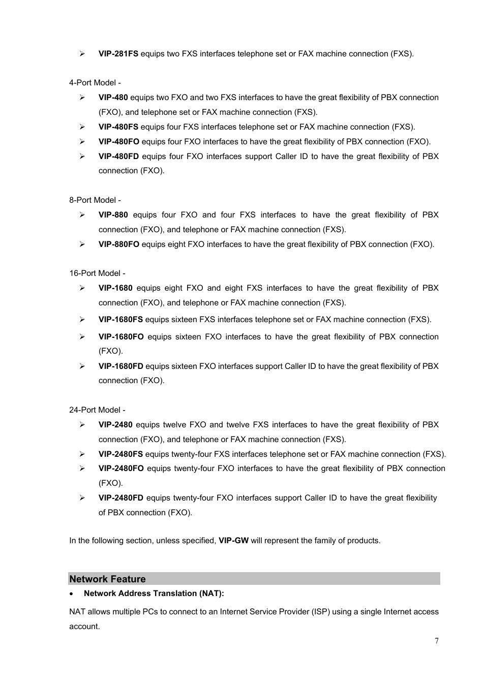 PLANET VIP-1680 User Manual | Page 7 / 93