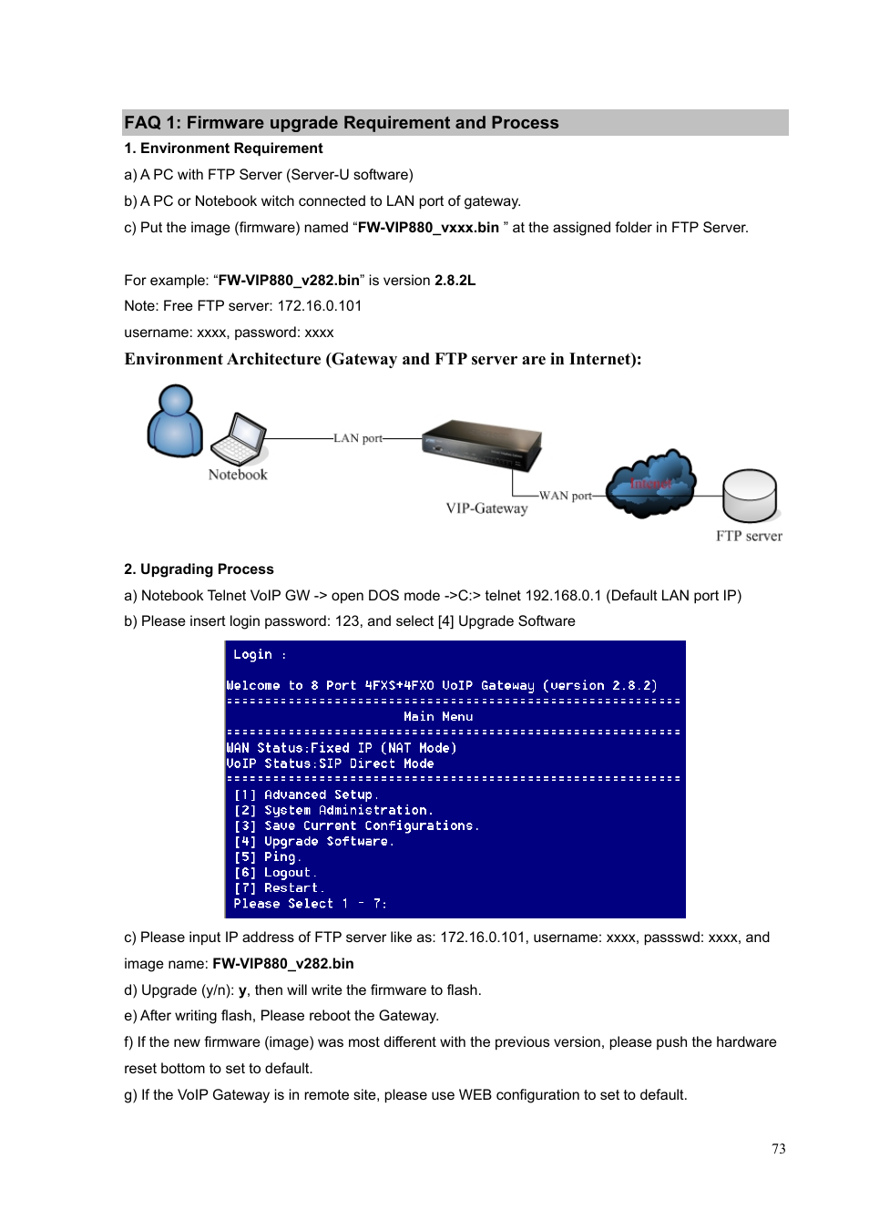 Faq 1: firmware upgrade requirement and process | PLANET VIP-1680 User Manual | Page 73 / 93