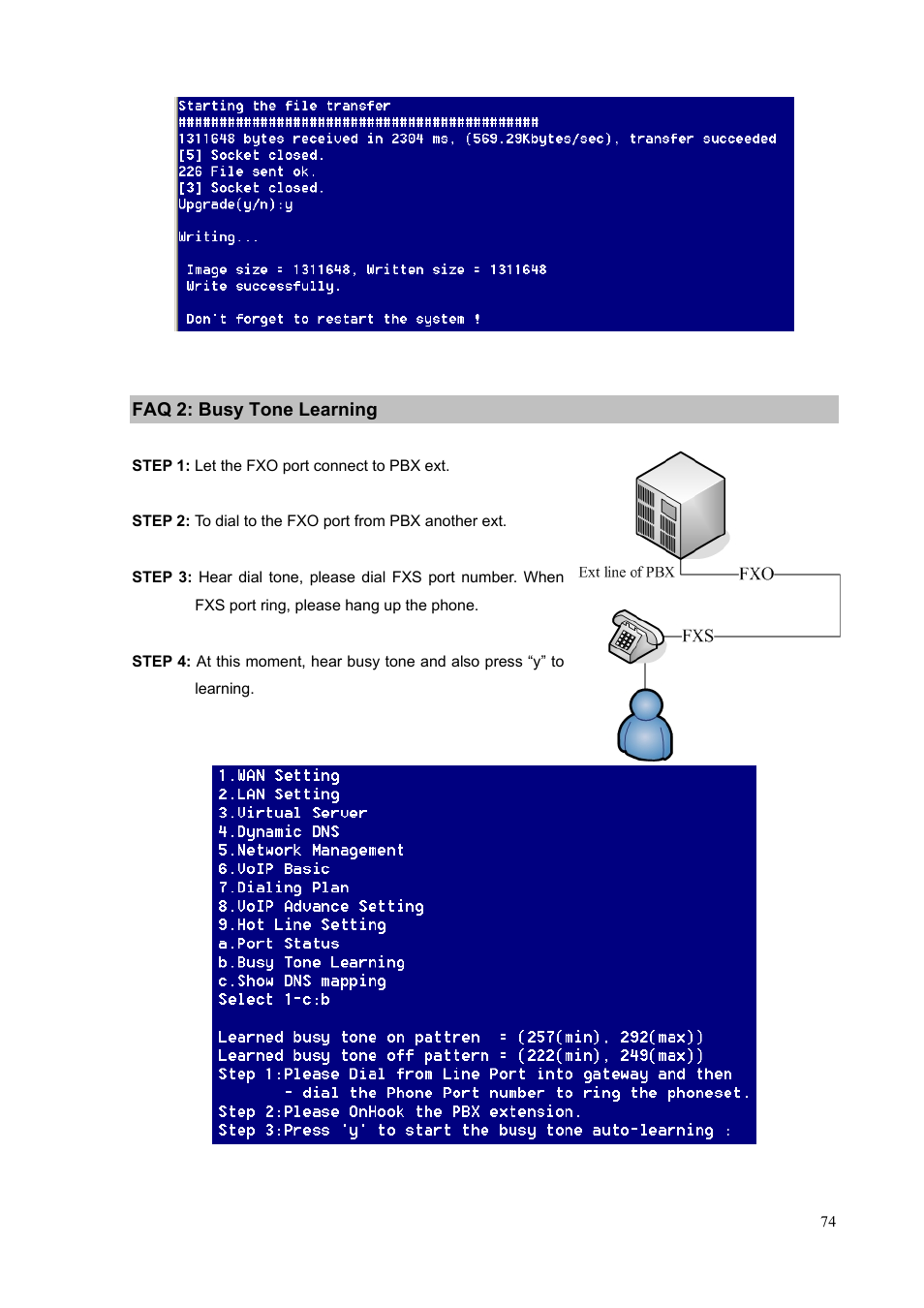 Faq 2: busy tone learning | PLANET VIP-1680 User Manual | Page 74 / 93