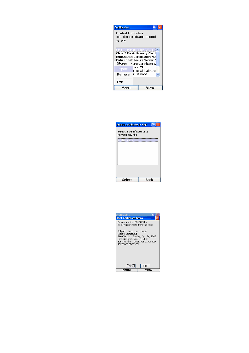Remove certificates | PLANET VIP-191 User Manual | Page 122 / 130
