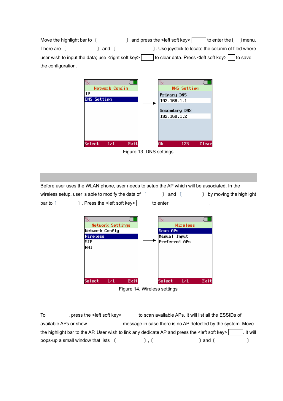 Dns settings, Wireless, Scan aps | PLANET VIP-192 User Manual | Page 17 / 74