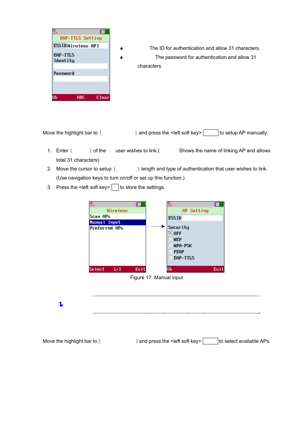 Manual input, Preferred aps, Manual input preferred aps | PLANET VIP-192 User Manual | Page 20 / 74