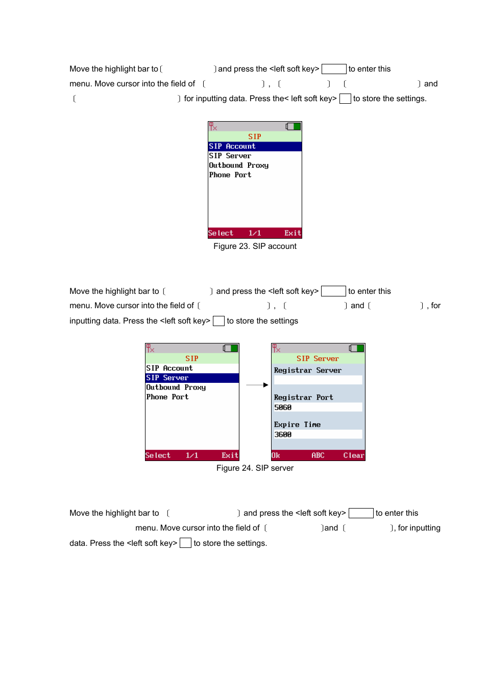 Sip account, Sip server, Outbound proxy | Sip account sip server outbound proxy | PLANET VIP-192 User Manual | Page 23 / 74