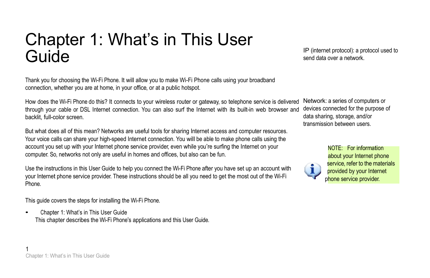 Chapter 1: what’s in this userguide, Chapter 1: what’s in this user guide | PLANET VIP-193 User Manual | Page 8 / 83