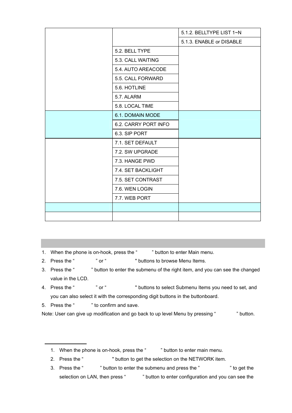 How to configurate from menu | PLANET VIP-251T User Manual | Page 19 / 57