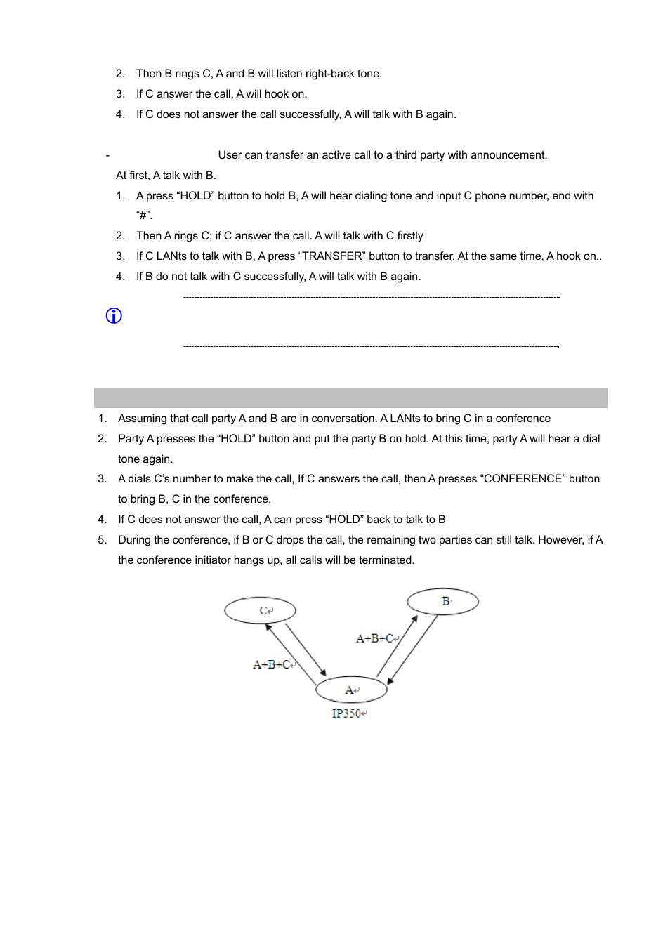 Three way conference | PLANET VIP-251T User Manual | Page 27 / 57