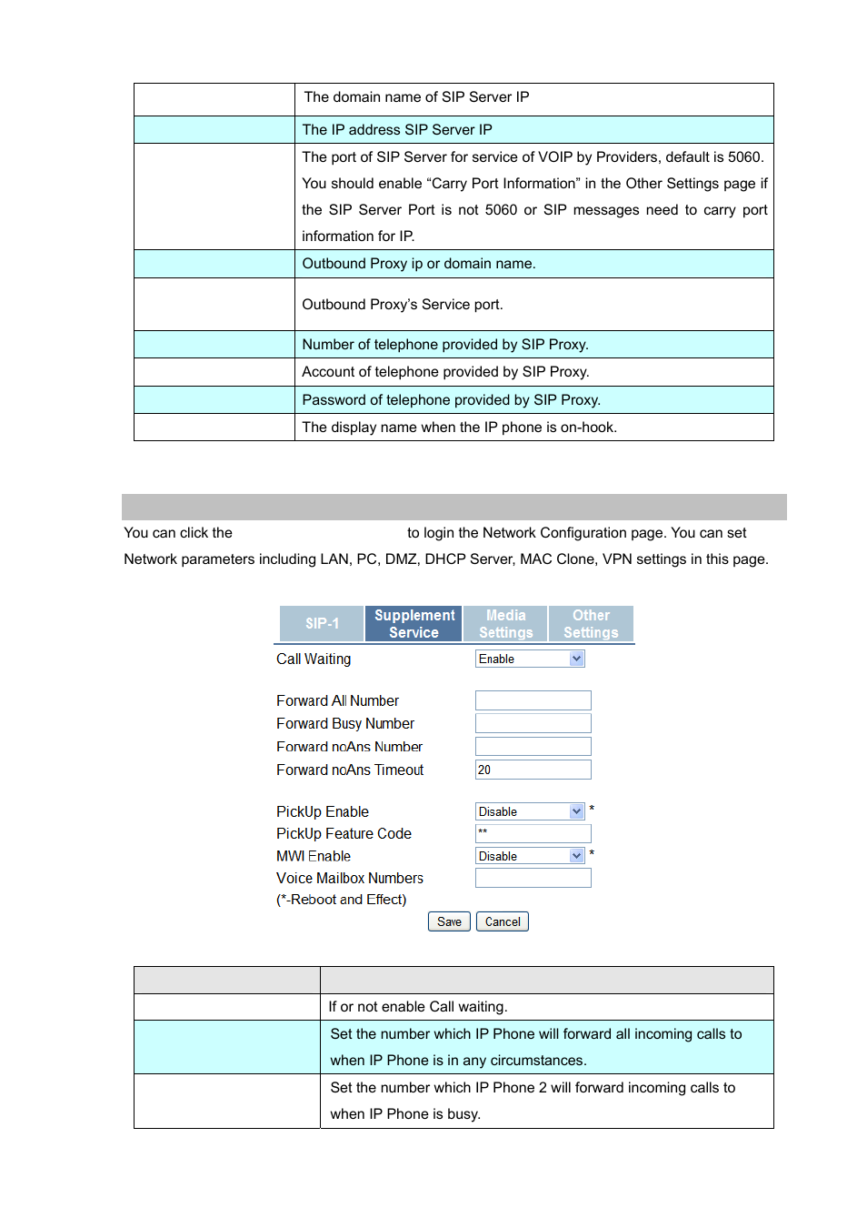 Supplement service settings | PLANET VIP-251T User Manual | Page 34 / 57