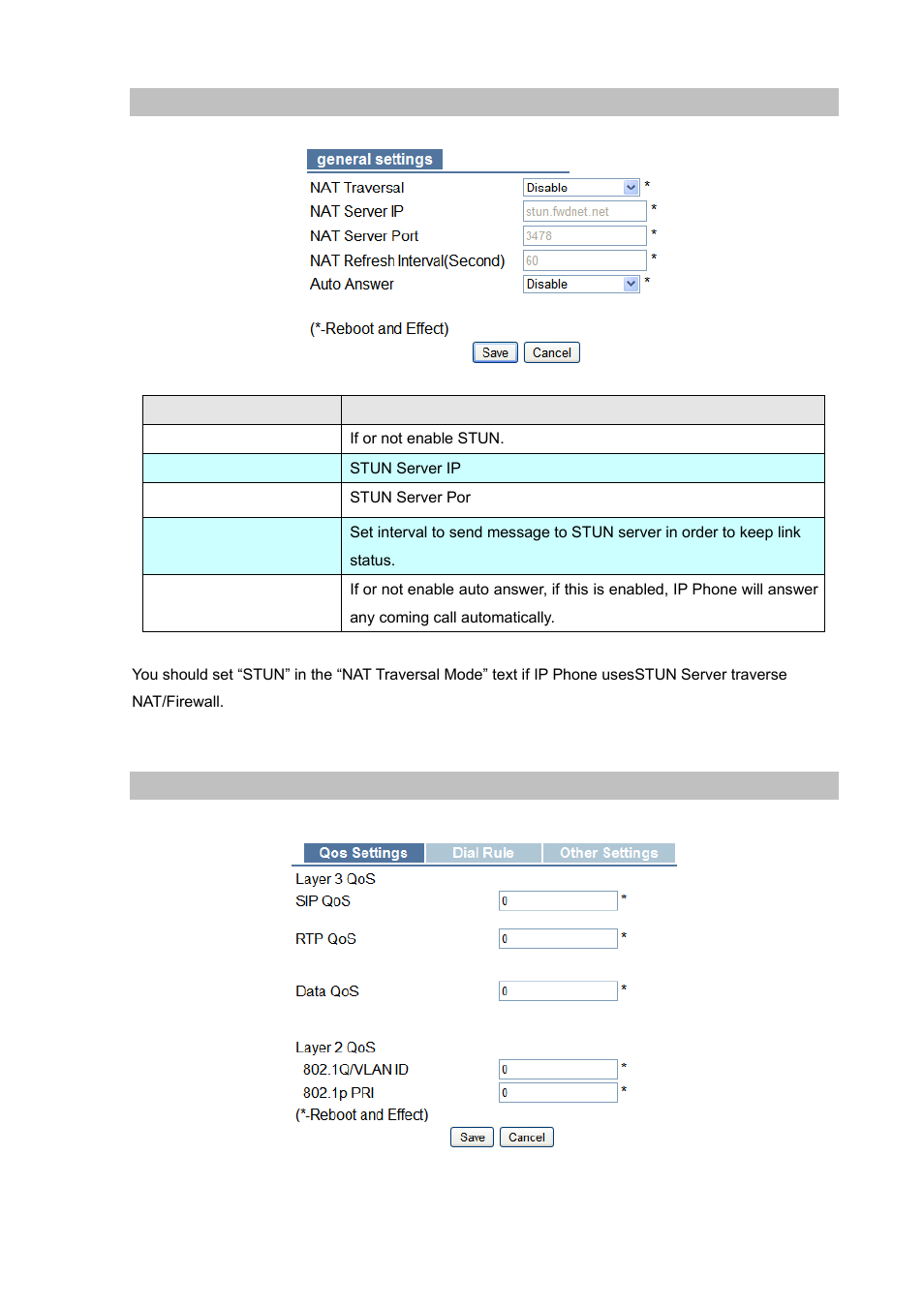General settings, Advanced settings_qos settings | PLANET VIP-251T User Manual | Page 37 / 57