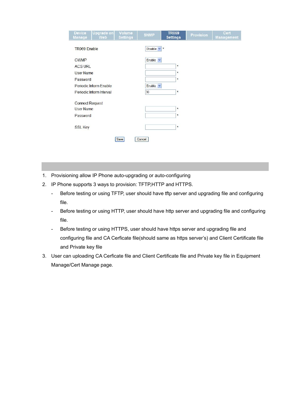 Provision | PLANET VIP-251T User Manual | Page 44 / 57