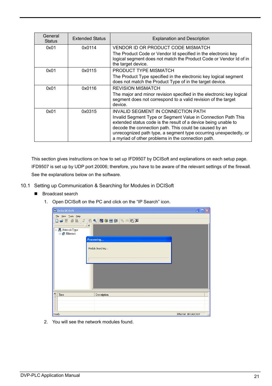 Ethernet communication module ifd9507 | Delta Electronics Ethernet Communication Module IFD9507 User Manual | Page 23 / 72