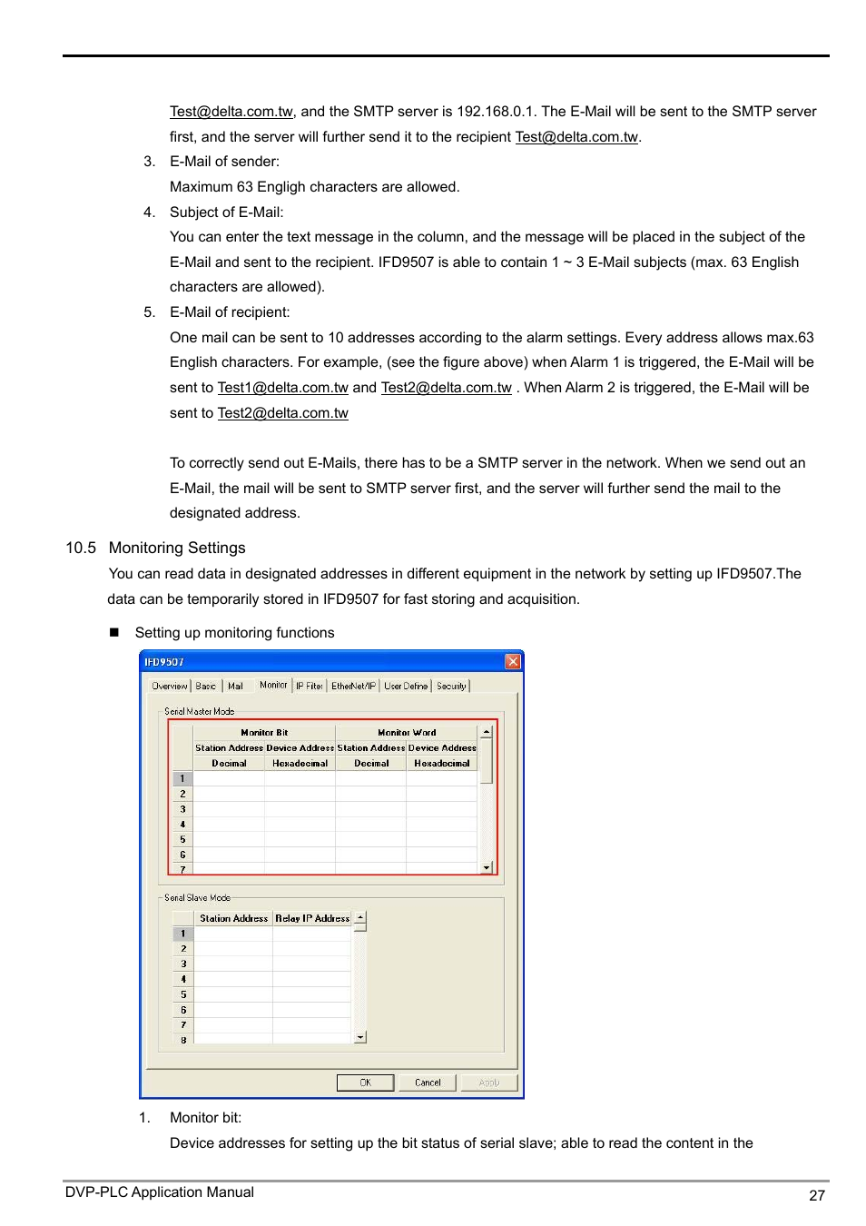 Ethernet communication module ifd9507 | Delta Electronics Ethernet Communication Module IFD9507 User Manual | Page 29 / 72