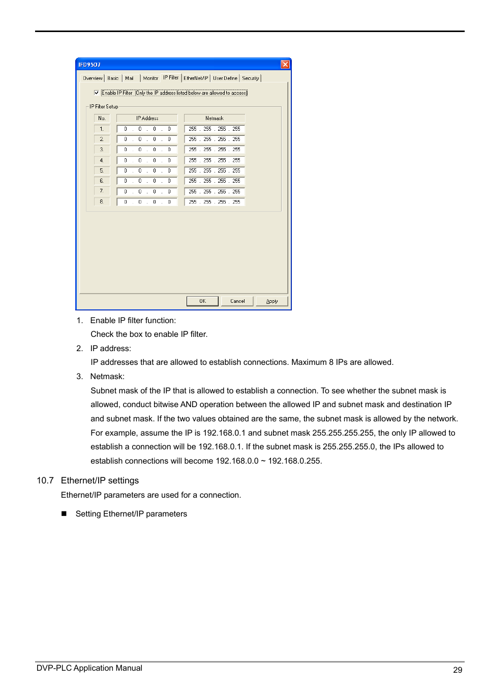 Ethernet communication module ifd9507 | Delta Electronics Ethernet Communication Module IFD9507 User Manual | Page 31 / 72