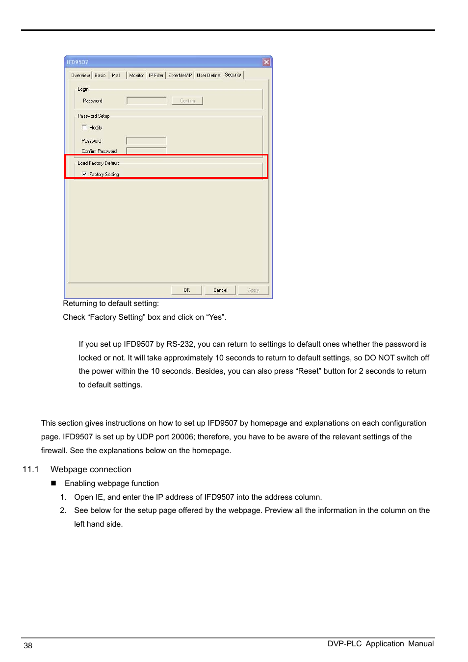 Ethernet communication module ifd9507 | Delta Electronics Ethernet Communication Module IFD9507 User Manual | Page 40 / 72