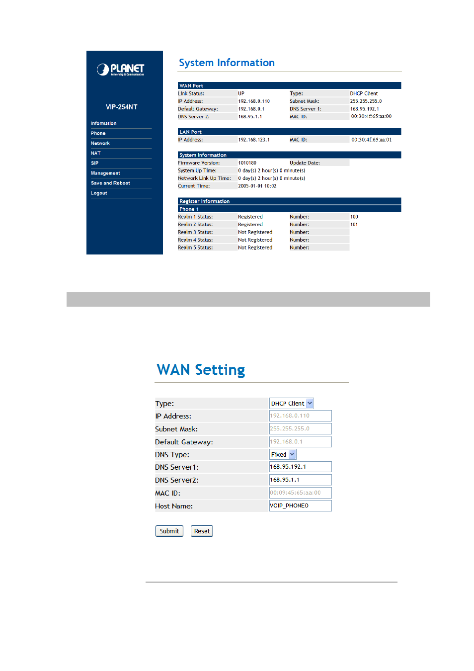 PLANET VIP-254NT User Manual | Page 15 / 57