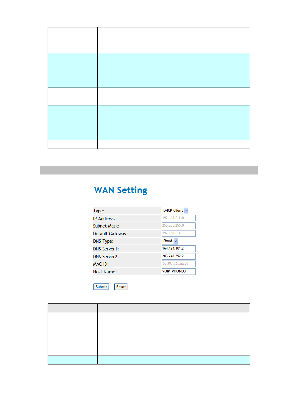 Wan settings | PLANET VIP-254NT User Manual | Page 26 / 57