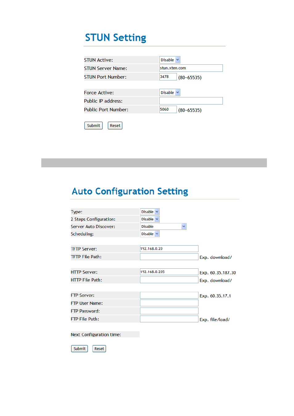 Auto configuration setting | PLANET VIP-254NT User Manual | Page 37 / 57