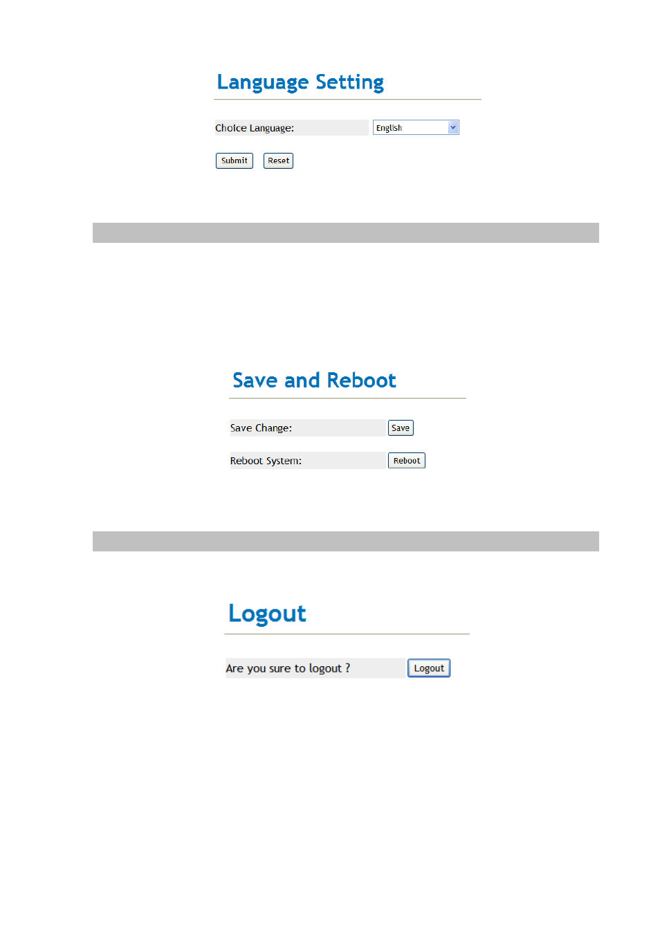 Save & reboot, Logout | PLANET VIP-254NT User Manual | Page 44 / 57