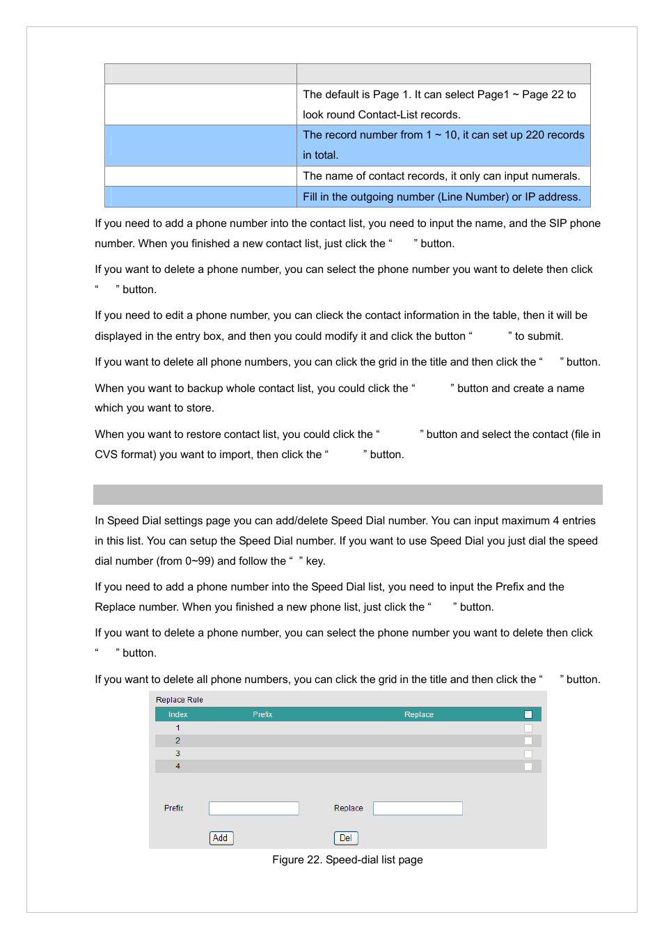 Speed dial settings | PLANET VIP-255PT User Manual | Page 26 / 35