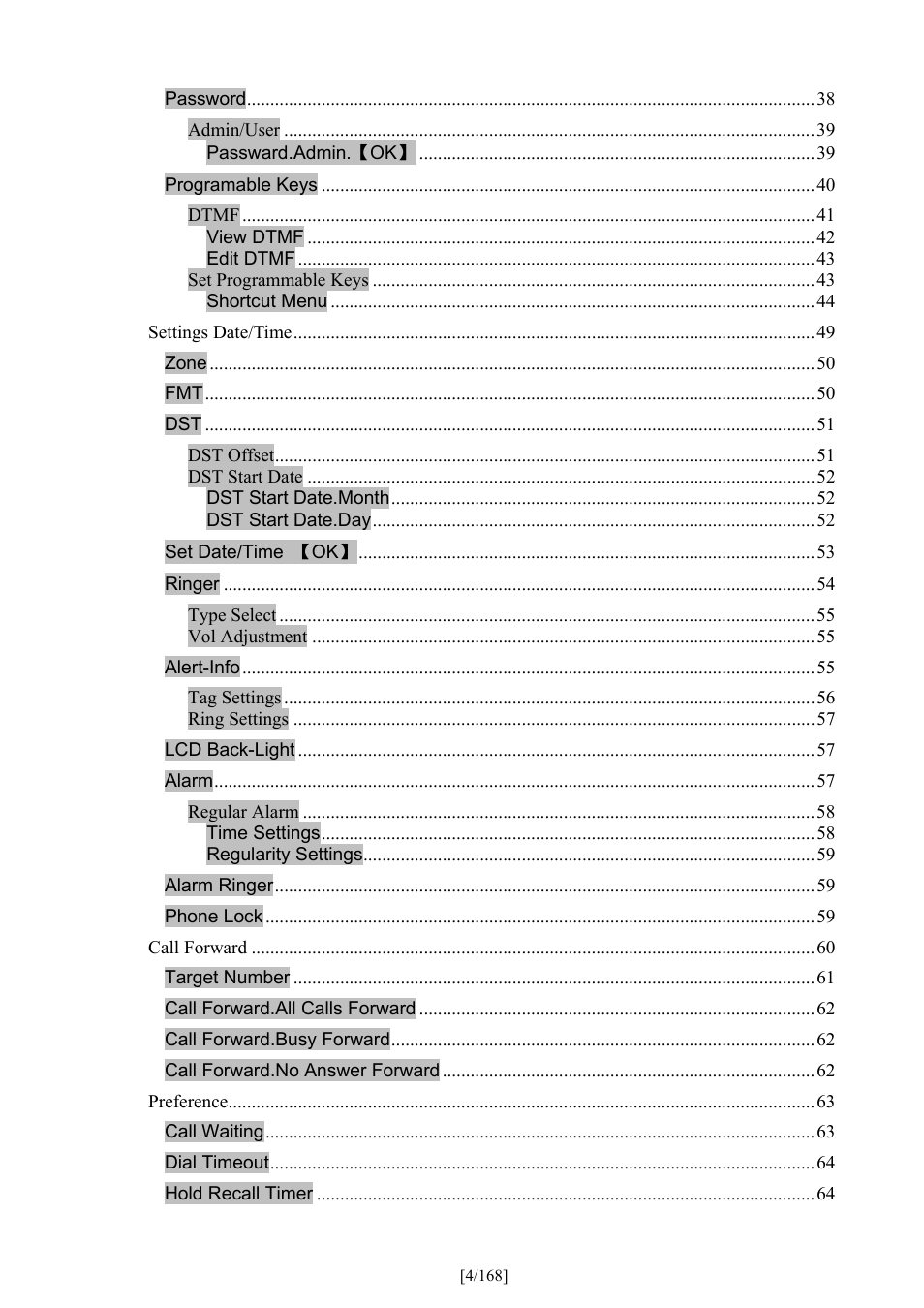 PLANET VIP-350PT User Manual | Page 4 / 168