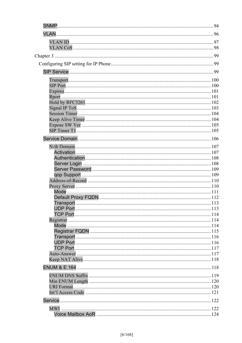 PLANET VIP-350PT User Manual | Page 6 / 168