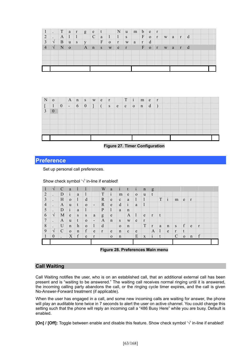 Preference | PLANET VIP-350PT User Manual | Page 63 / 168