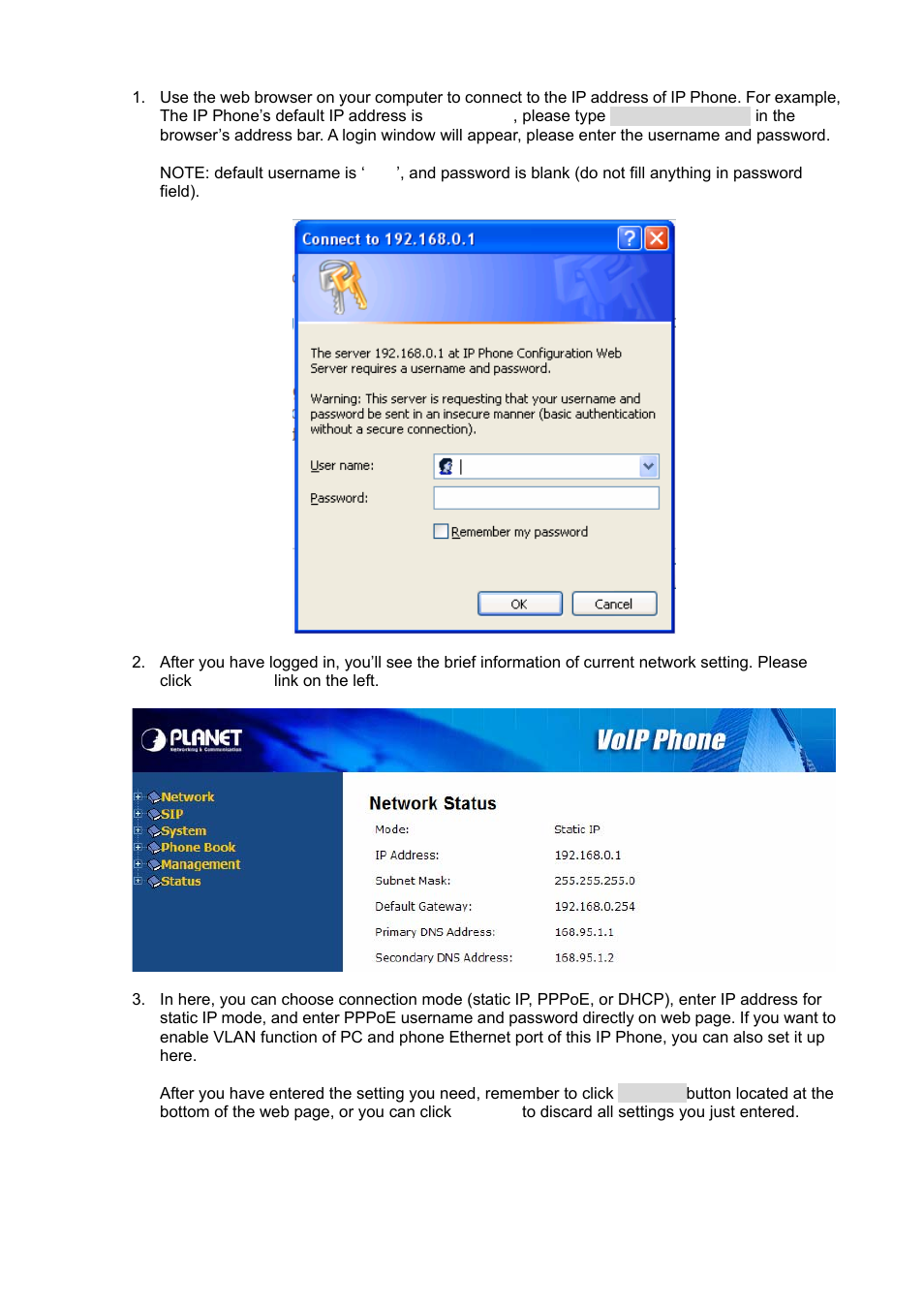 PLANET VIP-351PT User Manual | Page 16 / 53