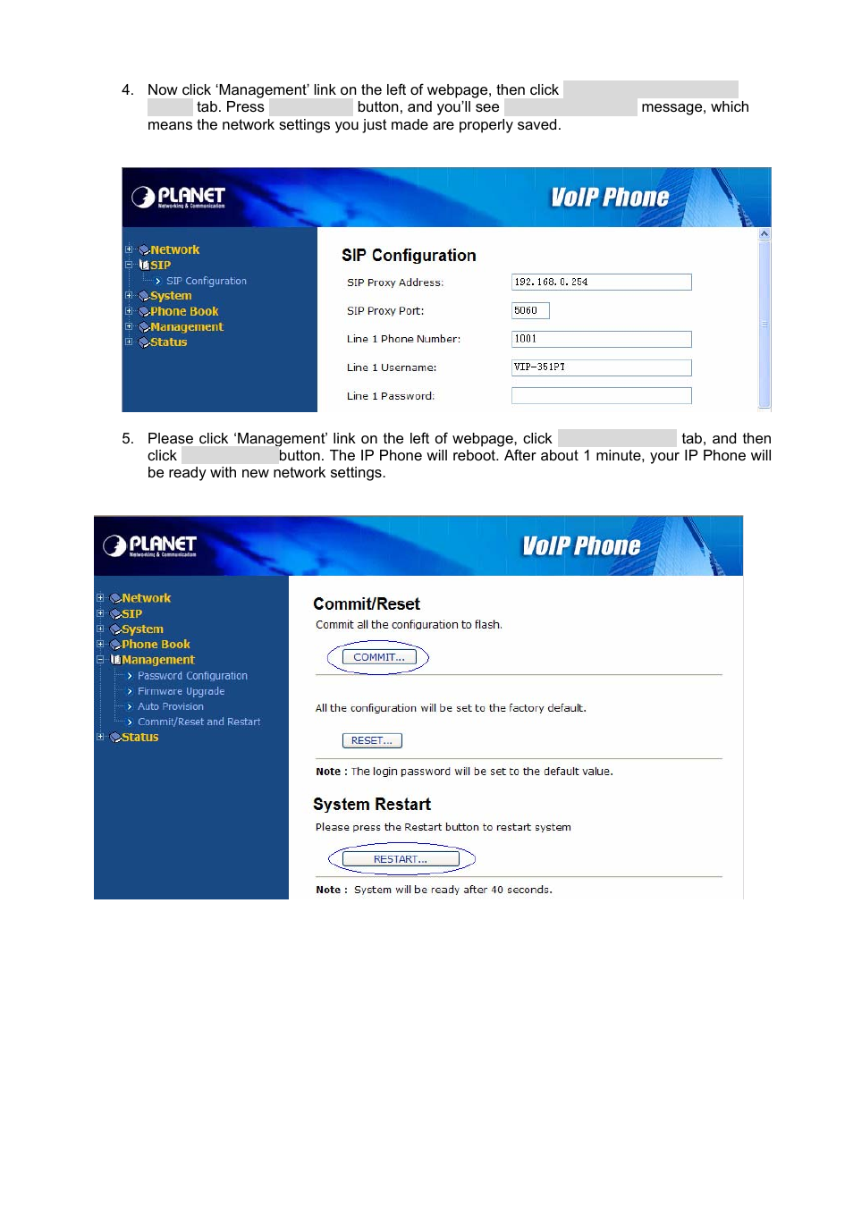 PLANET VIP-351PT User Manual | Page 22 / 53