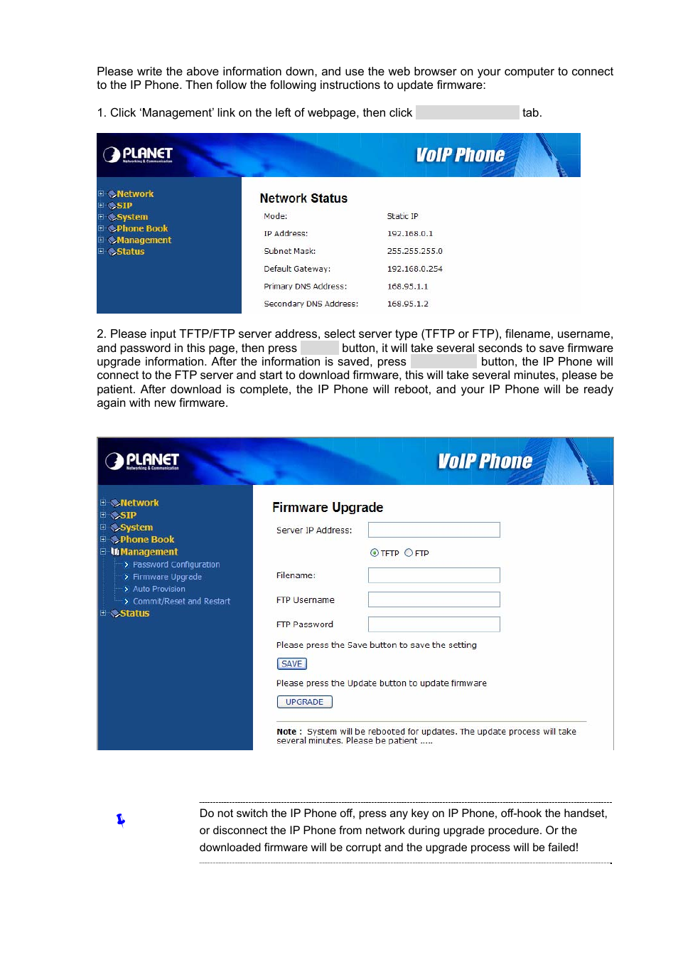 Firmware update | PLANET VIP-351PT User Manual | Page 49 / 53