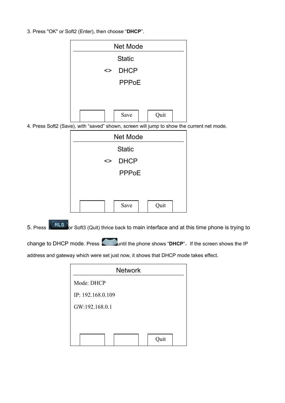 Net mode static <> dhcp pppoe, Network | PLANET VIP-360PT User Manual | Page 18 / 65