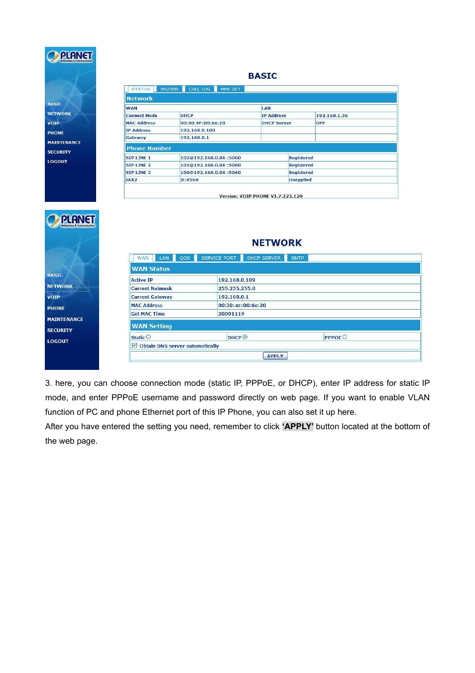 PLANET VIP-360PT User Manual | Page 20 / 65