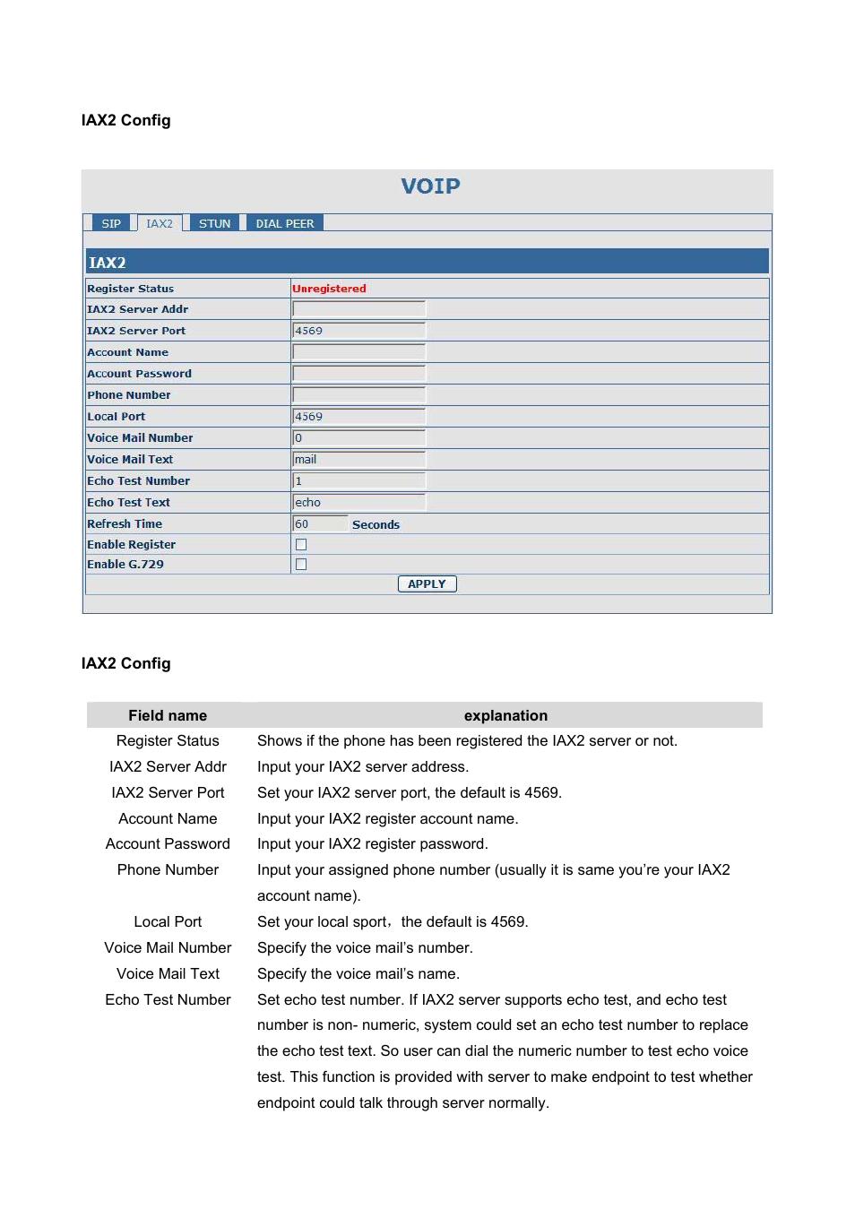 Iax2 config | PLANET VIP-360PT User Manual | Page 36 / 65