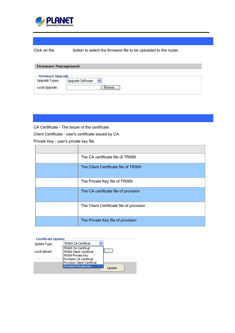 Update firmware, Security | PLANET VIP-362WT User Manual | Page 57 / 64