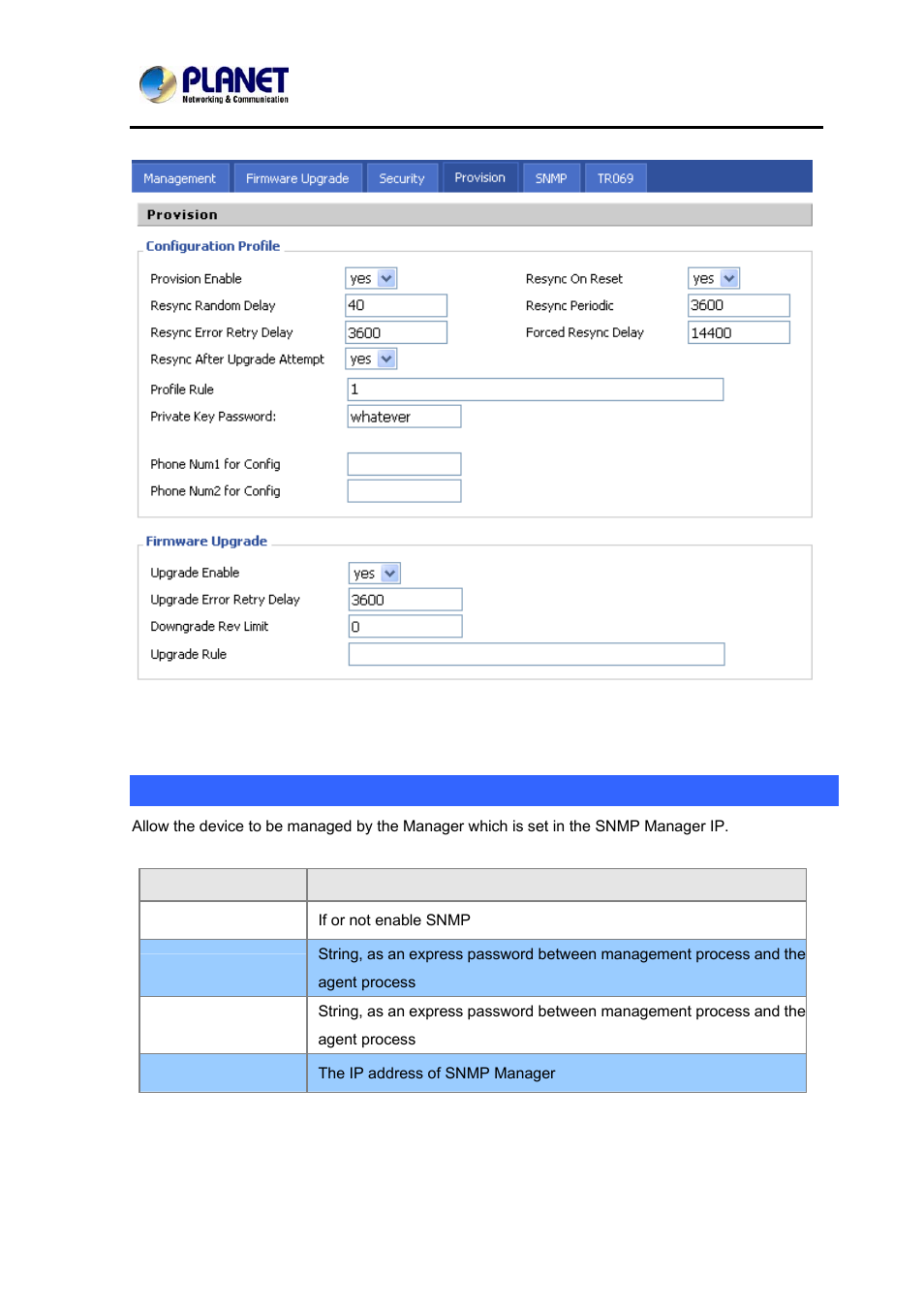 Snmp | PLANET VIP-362WT User Manual | Page 60 / 64