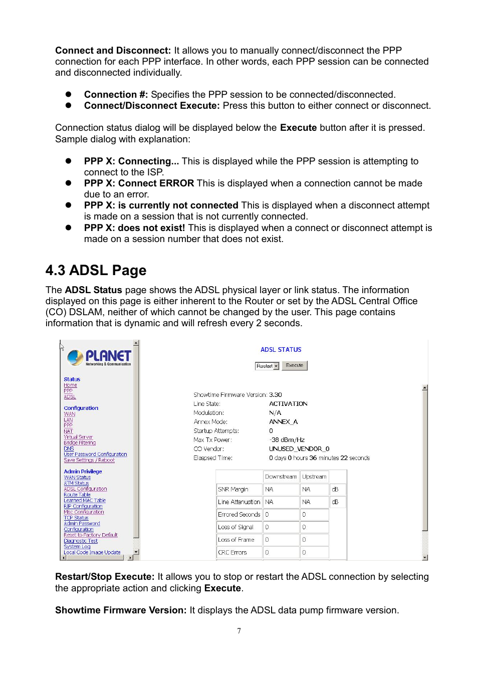 3 adsl page | PLANET ADE-3100 User Manual | Page 12 / 51