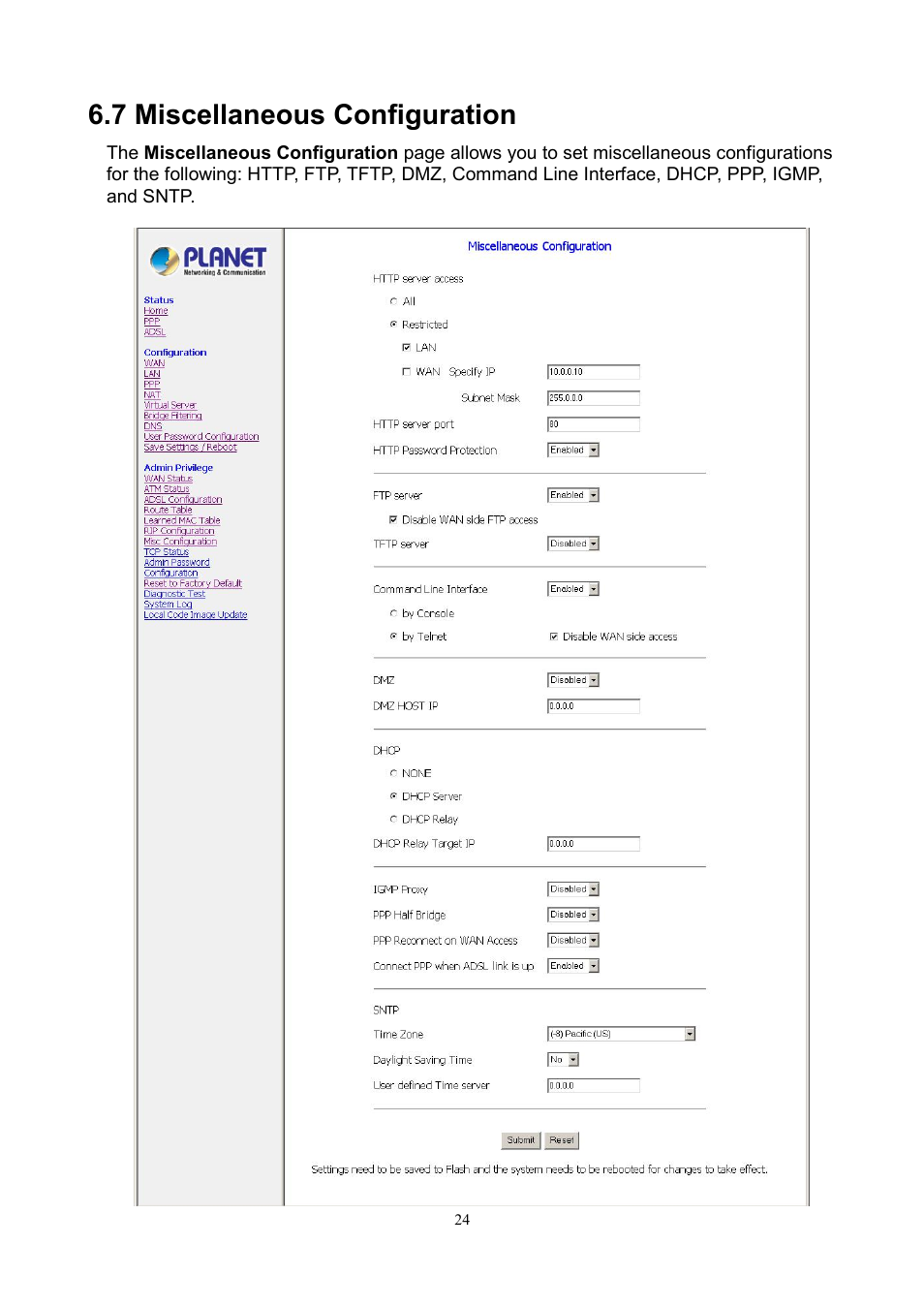 7 miscellaneous configuration | PLANET ADE-3100 User Manual | Page 42 / 51