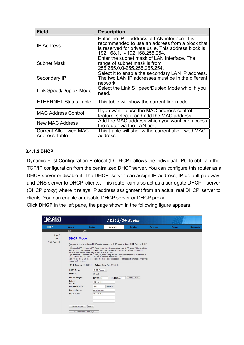2 dhcp | PLANET ADE-3400 User Manual | Page 27 / 61