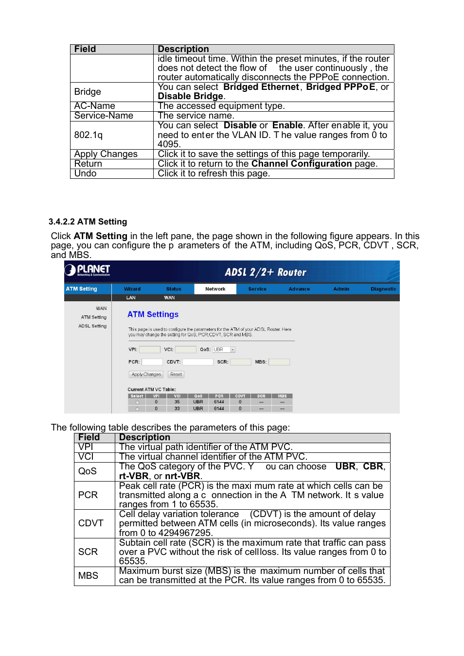 2 atm setting | PLANET ADE-3400 User Manual | Page 33 / 61