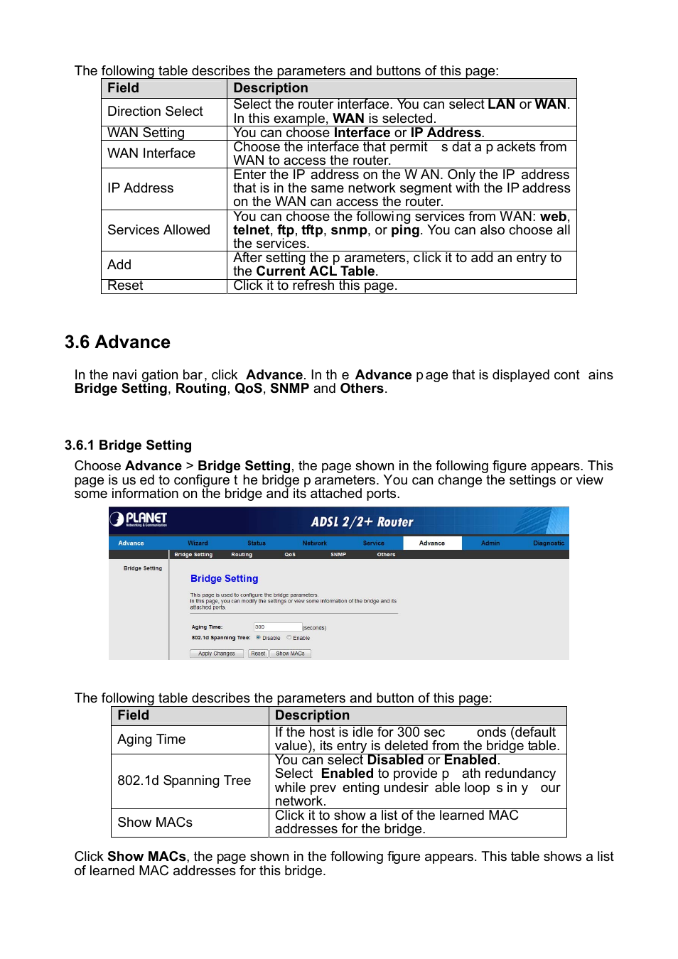 6 advance, 1 bridge setting | PLANET ADE-3400 User Manual | Page 43 / 61