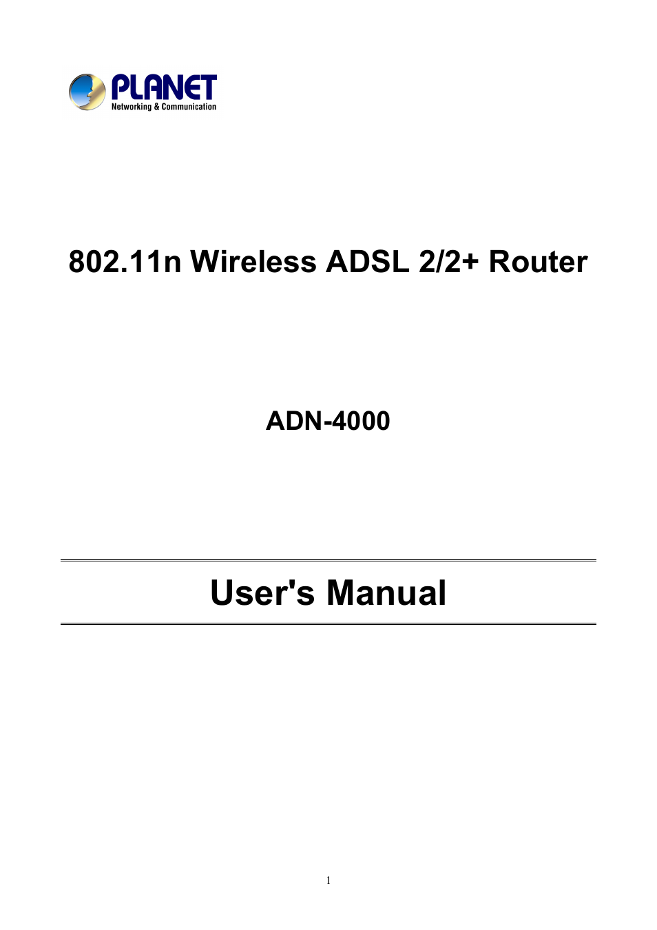 PLANET ADN-4000 User Manual | 118 pages