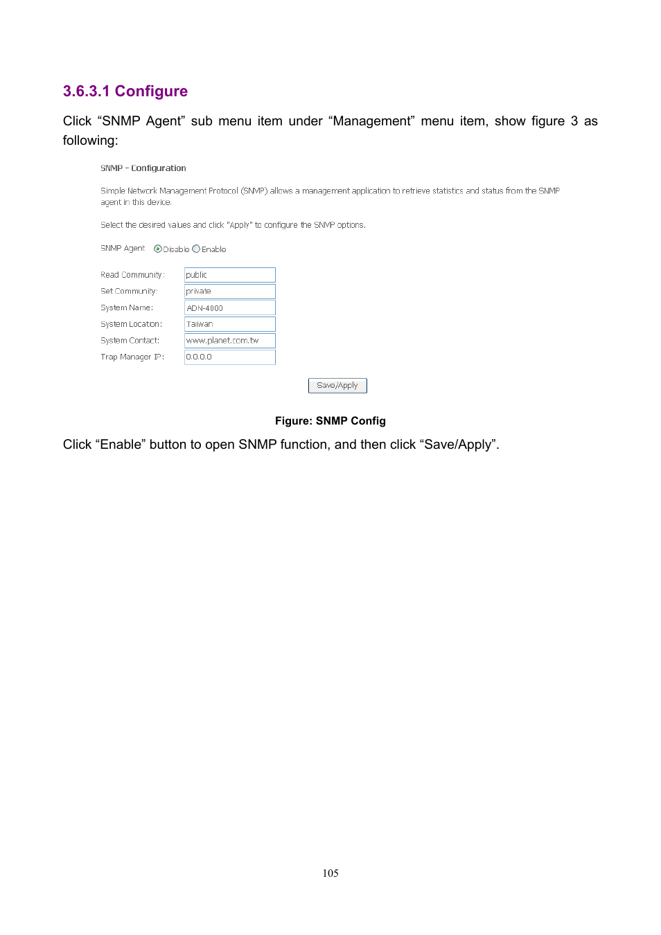 1 configure | PLANET ADN-4000 User Manual | Page 105 / 118